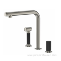 Side Sprayer Sink Mixer Kitchen Faucet Brushed Nickle